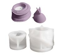 Accessories Mold Holder Eggs Shape Flowerpot Silicone Texture for Hand-Making Candlestick Epoxy Resin with Lid