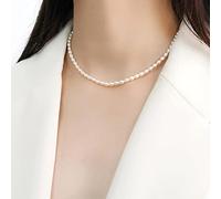 Accessories Oval Natural Freshwater Pearl Necklace Jewelry For n Fashion Adjustable Length Chain
