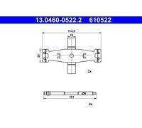 ATE 13.0460-0522.2 Brake pad fitting kit