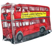 Accessories/Pencil Case in The Shape of London Red Bus, Transparent Plastic Case