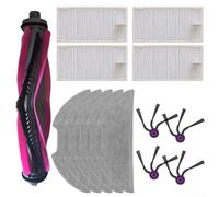 Accessories Replacement Kit For Eureka E20 For Evo Plus Robot Vacuum, Main Brush, Side Brush, Filter Screen, Mop Set Efficiently Capture Pet Hair, Dust, And Other Particulate Matter(B)