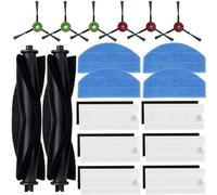 Accessories Replacement Parts Accessory Set for Honiture G20, G20 Pro, for Tikom G8000, G8000 Pro, for Laresar Evol 3 Robot Vacuum Cleaner, 2 Main Brushes, 6 Side Brushes, 6 HEPA Filters, 4 Wipes