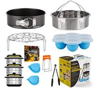 Instant-Pot-Accessories-Set, Instapot Accessory for 6 Qt 8 Quart, with Steamer Basket cheesecake pan Egg Steam Trivet Silicone Mold Pot Mitts Kitchen Tong, Made of 18/10 Rust-Proof Stainless Steel