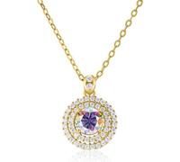 Accessories Simple 1 Moissanite Pendant Necklace for Women Round Cut D Color Simulated Diamond Necklace Perfect for Daily Wear Party Wedding
