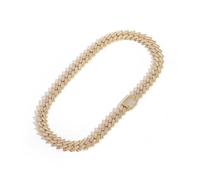 Accessories Solid Thick Miami Chain, Extra Shiny Hip Hop Chain for Men, Width 15mm Big Iced Out Men Link Necklace, 16-24 Inches - Box Included