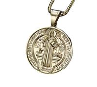 Accessories St Benedict Necklace For Women And Men, 925 Sterling Silver Religious San Benito Medal Pendant, Medals, Medalla De Benito, Medalla, Saint Holiday