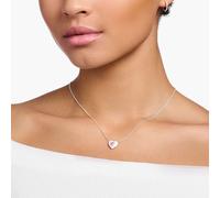 Thomas Sabo Necklace Heart with Pink Stone Silver 925 Sterling Silver, Cold Enamel KE2184-041-9