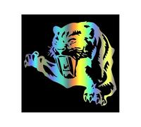 Accessories Various Sizes Ferocious Tiger Car Sticker Tiger Waterproof Removable Vinyl Decal(Laser,40CM X 36.8CM)