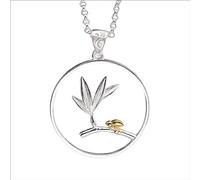 Accessories Vintage Necklace for Women Clavicle Chain Ladybug On The Ring Leaf Handmade Classical Hanfu Jewelry Women's Pendant Necklaces Charm thing National Old Craft