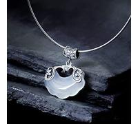 Accessories Vintage Necklace for Women Clavicle Chain Pisces White Chalcedony Longevity Lock Handmade Classical Hanfu Jewelry Women's Pendant Necklaces Charm thing National Old Craft