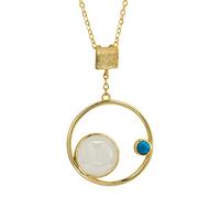 Accessories Vintage Necklace for Women Clavicle Chain Ring White Jade Turquoise Handmade Classical Hanfu Jewelry Women's Pendant Necklaces Charm thing National Old Craft