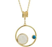 Accessories Vintage S925 Necklace for Women Clavicle Chain Gold Ring White Jade Turquoise Handmade Classical Hanfu Jewelry Women's Pendant Necklaces Charm Gift National Old Craft