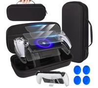Accessoris Bundle for Playstation Portal, Carrying Case and Hard PC Protective Cover Case with Kickstand for PS5 Portal, Hard Shell Portable Travel Bag for PS Portal, 2 Screen Protector,4 Thumb Grips