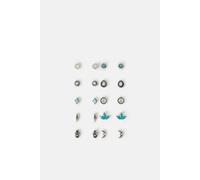 Accessorize 10-Pack Western Boho Stud Earrings In Blue Blue One Size