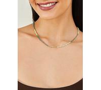 Accessorize 14ct Gold-Plated Beaded Collar Necklace Green