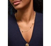 ACCESSORIZE 14ct Gold Plated Long Beaded Necklace Gold