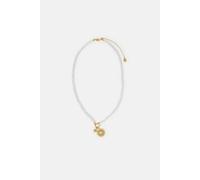 Accessorize Women's 14ct Gold-Plated Mother Of Pearl Sun Bead Necklace in Gold Accessorize Gold One Size