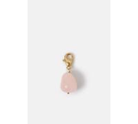 Accessorize 14Ct Gold-Plated Semi Precious Stone Charm In Pink Pink One Size