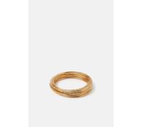 Accessorize 6-Pack Mixed Metal Bangles In Gold Gold One Size