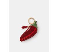 ACCESSORIZE Beaded Chilli Bag Charm Red Mix