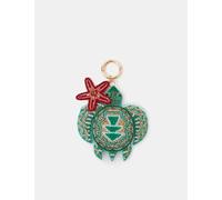 ACCESSORIZE Beaded Turtle & Starfish Keyring Turquoise