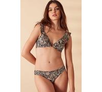 Accessorize Bohemian Floral Bikini Top In Natural Natural