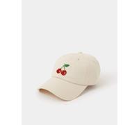 ACCESSORIZE Cherry Embellished Baseball Cap Natural