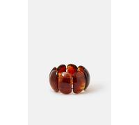 Accessorize Chunky Resin Stretch Bracelet In Brown Brown One Size
