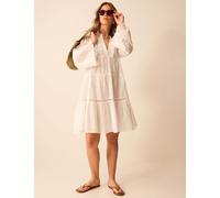 ACCESSORIZE Cotton Rich Broderie Mini Beach Dress Ivory