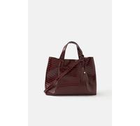Accessorize Faux Croc Skin Patent Tote Bag In Red Red One Size