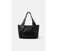 Accessorize Women's Faux Leather Pleated Shoulder Bag in Black Accessorize Black One Size