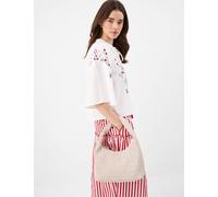 ACCESSORIZE Faux Leather Quilted Grab Bag Cream