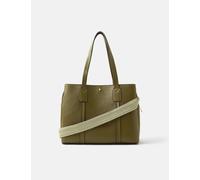 ACCESSORIZE Faux Leather Webbing Strap Shoulder Bag Olive