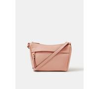 ACCESSORIZE Faux Leather Zip Detail Cross Body Bag Pink