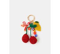 ACCESSORIZE Fruit Floral Beaded Bag Charm Keyring Multi
