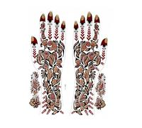 Accessorize Kingdom Henna Tattoo Stencils for Hands - One-Time Use Temporary Body Art (AKM34)