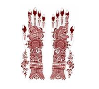 Accessorize Kingdom Henna Tattoo Stencils for Hands - One-Time Use Temporary Body Art (AKM38)