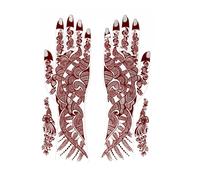 Accessorize Kingdom Henna Tattoo Stencils for Hands - One-Time Use Temporary Body Art (AKM41)