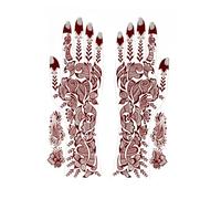 Accessorize Kingdom Henna Tattoo Stencils for Hands - One-Time Use Temporary Body Art (AKM42)