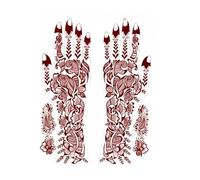 Accessorize Kingdom Henna Tattoo Stencils for Hands - One-Time Use Temporary Body Art (AKM43)