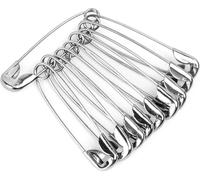 Accessorize Kingdom Safety Pins, Heavy Duty Stainless Steel Pins for Saree, Suit & multi proposal | (Silver, Mix S-M (100PCS))