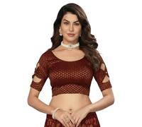 Accessorize Kingdom Women’s Readymade Lycra Stretchable Saree Blouse | Top for Festive & Wedding | for All Sarees & Lehenga’s (UK, Alpha, One Size, Regular, Regular, Free Size 30-36, Maroon)