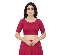 Accessorize Kingdom Women’s Readymade Lycra Stretchable Saree Blouse | Top for Festive & Wedding | for All Sarees & Lehenga’s (UK, Alpha, One Size, Regular, Regular, Free Size 38-42, Red)