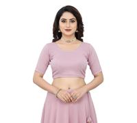 Accessorize Kingdom Women’s Readymade Lycra Stretchable Saree Blouse | Top for Festive & Wedding | for All Sarees & Lehenga’s (UK, Alpha, One Size, Regular, Regular, Free Size 30-36, Light Lavender)