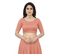 Accessorize Kingdom Women’s Readymade Lycra Stretchable Saree Blouse | Top for Festive & Wedding | for All Sarees & Lehenga’s (UK, Alpha, One Size, Regular, Regular, Free Size 30-36, Onion color)