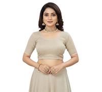 Accessorize Kingdom Women’s Readymade Lycra Stretchable Saree Blouse | Top for Festive & Wedding | for All Sarees & Lehenga’s (UK, Alpha, One Size, Regular, Regular, Free Size 38-42, beige)