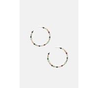 Accessorize Large Bead Hoop Earrings In Blue Blue One Size