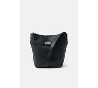 Accessorize Leather Bucket Crossbody Bag In Black Black One Size