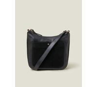 ACCESSORIZE Leather Cross Body Messenger Bag Black