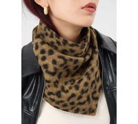 ACCESSORIZE Leopard Print Triangle Scarf Brown Mix